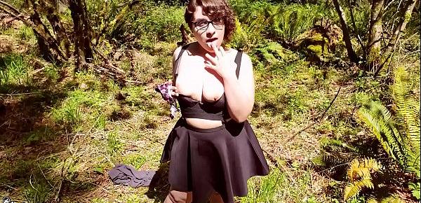  PUBLIC Hike and Fuck in the WOODS! LATINA BBW walks back with CUM on face! *Short Version*